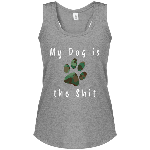 my dog is the shit tank top in gray
