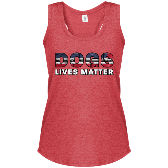 Women's Perfect Tri Racerback Tank Dogs Lives Matter