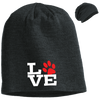 slouch beanie love dog paw