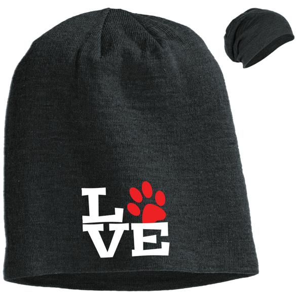 slouch beanie love dog paw