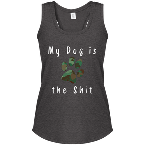 my dog is the shit tank top in gray