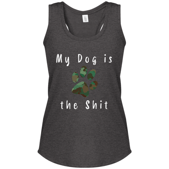 my dog is the shit tank top in gray