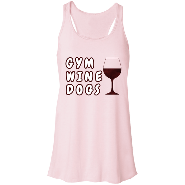 gym wine dogs racerback tank