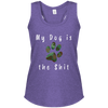 my dog is the shit tank top in purple