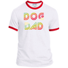 dog dad ringer retro tshirt
