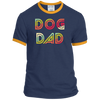 dog dad ringer retro tshirt
