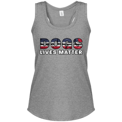 Women's Perfect Tri Racerback Tank Dogs Lives Matter