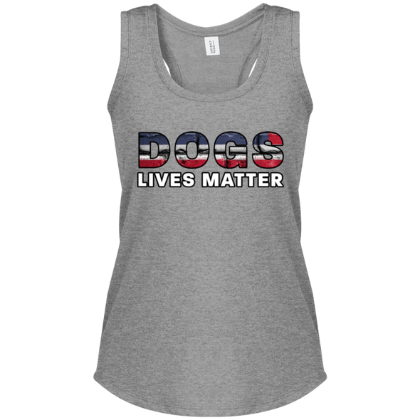 Women's Perfect Tri Racerback Tank Dogs Lives Matter