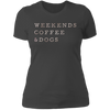Weekends, Coffee & Dogs ladies tshirt