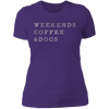 Weekends, Coffee & Dogs ladies tshirt