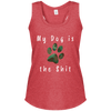 my dog is the shit tank top in red