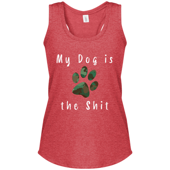 my dog is the shit tank top in red