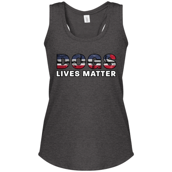 Women's Perfect Tri Racerback Tank Dogs Lives Matter