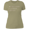 Weekends, Coffee & Dogs ladies tshirt