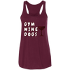 gym wine dogs racerback tank