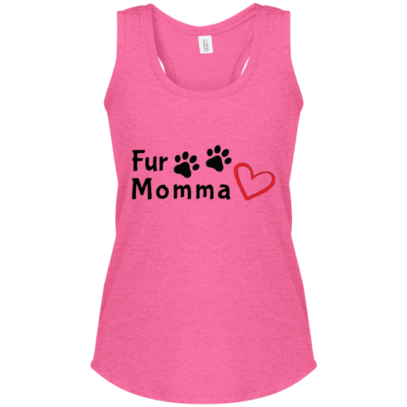 fur momma racerback tank in pink