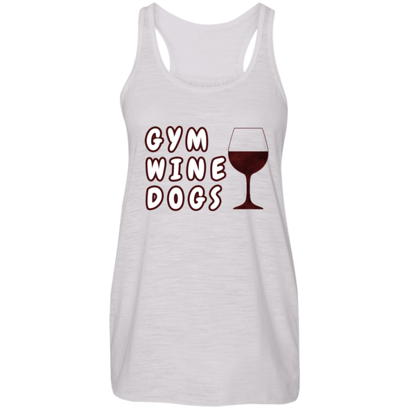 gym wine dogs racerback tank