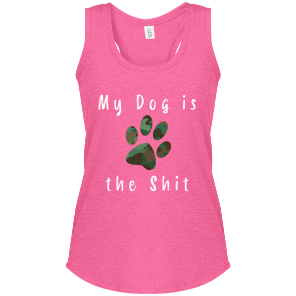 my dog is the shit tank top in pink