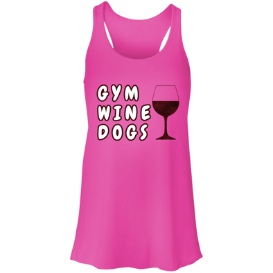 gym wine dogs racerback tank