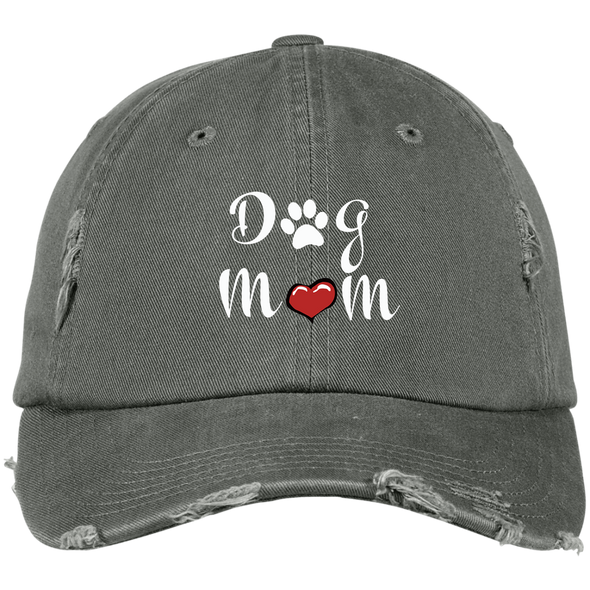 dog mom distressed baseball hat