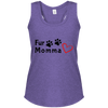 fur momma racerback tank in purple