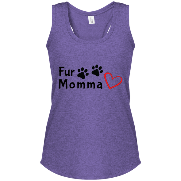 fur momma racerback tank in purple