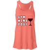 gym wine dogs racerback tank