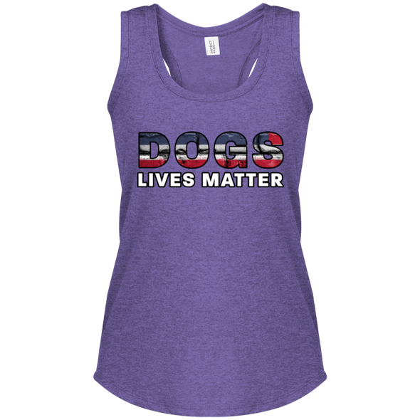 Women's Perfect Tri Racerback Tank Dogs Lives Matter