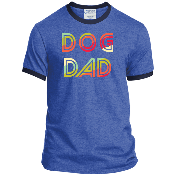 dog dad ringer retro tshirt
