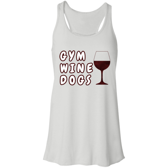 gym wine dogs racerback tank