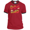 dog dad ringer retro tshirt