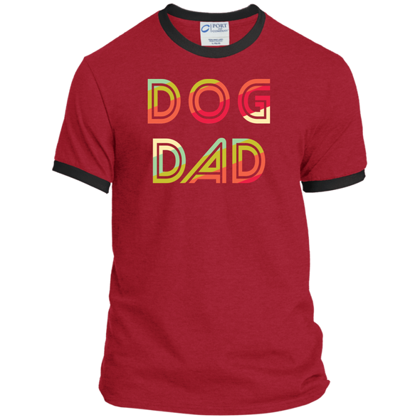 dog dad ringer retro tshirt