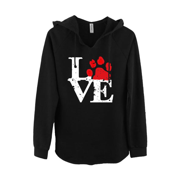 love dog paw v neck