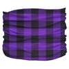 buffalo plaid purple pup scruff dog bandana