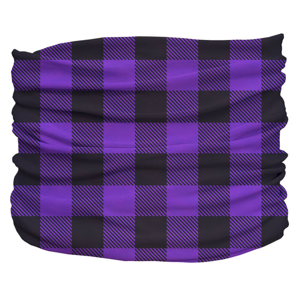 buffalo plaid purple pup scruff dog bandana