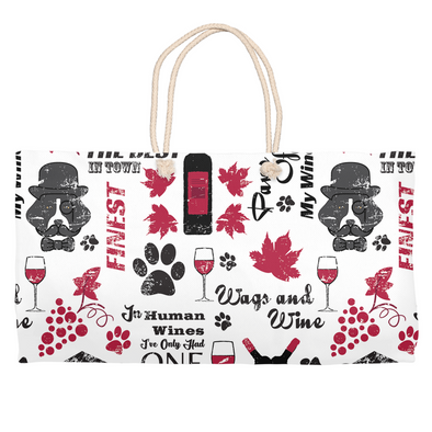 wine lover weekender tote