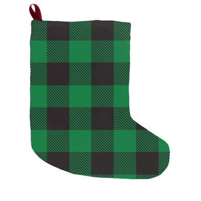 buffalo plaid christmas dog stocking