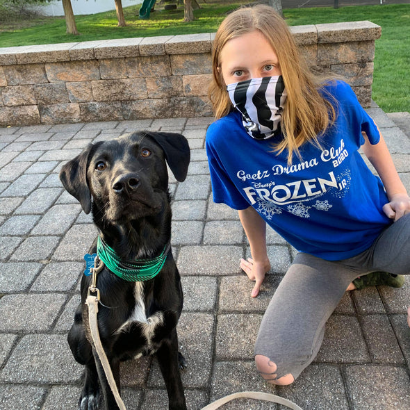 child and toddler gaiter style face masks