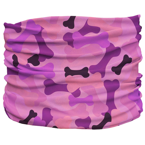bone camo pink pup scruff dog bandana
