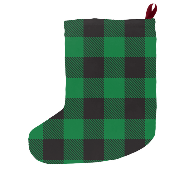 buffalo plaid christmas dog stocking