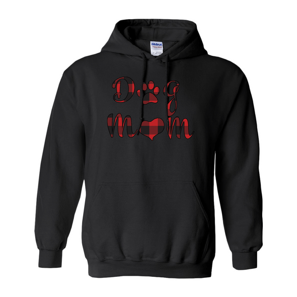 Dog Mom Buffalo Plaid Hoodies