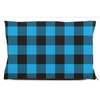 buffalo plaid blue dog bed