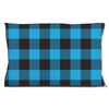 buffalo plaid blue dog bed