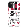 wags and wine cell phone case