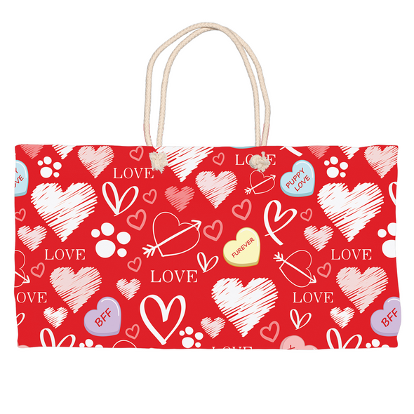 puppy love weekender tote