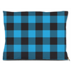 buffalo plaid blue dog bed