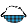 buffalo plaid blue fanny pack