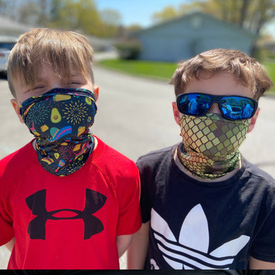 child and toddler gaiter style face masks