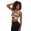 cow hide padded sports bra
