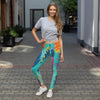 feather pattern leggings